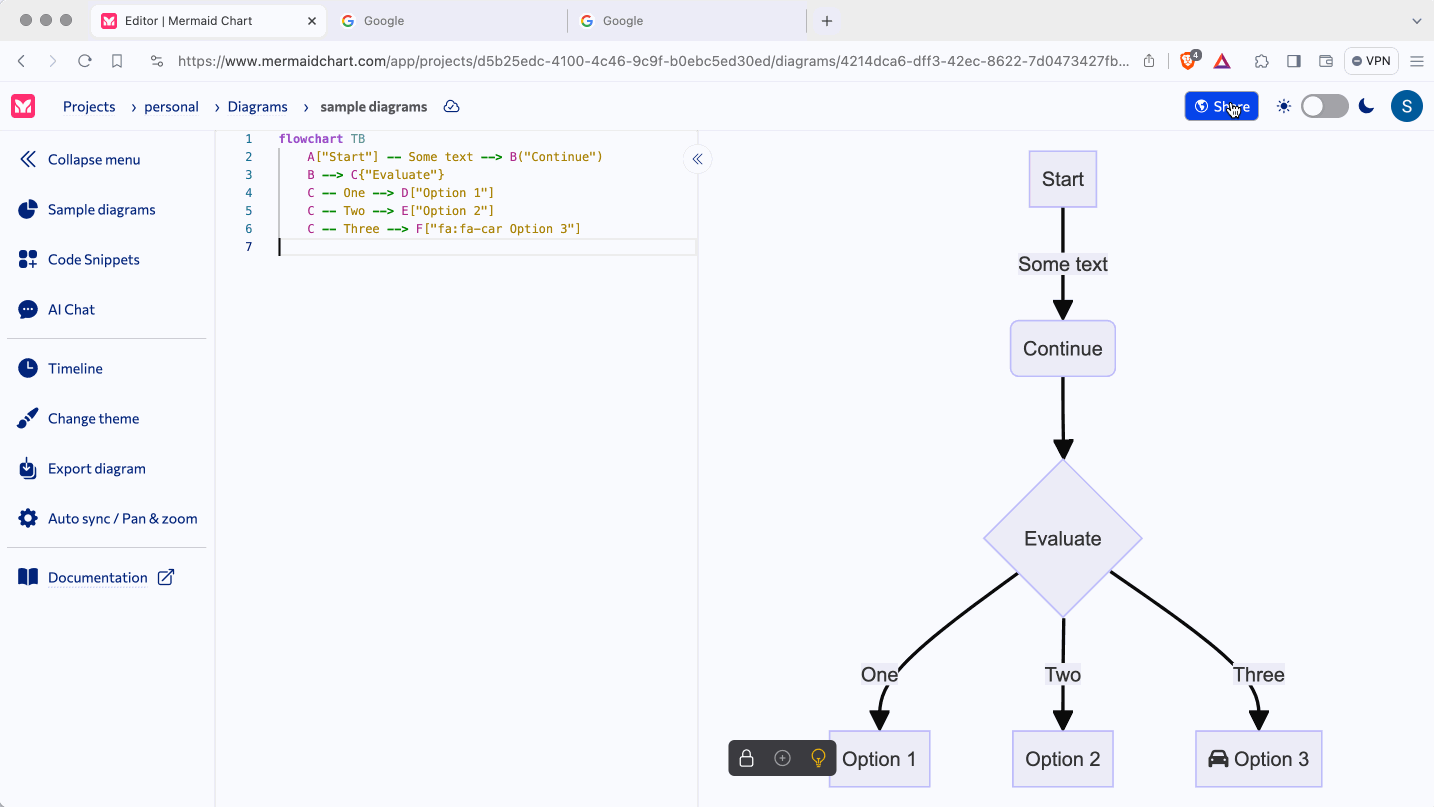 Mermaid chart create complex visual diagrams with text a smarter